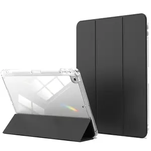 Clear Tablet Case with Pen Holder, 1 Count Auto Sleep/Wake Tablet Protective Cover, Tablet Protector Compatible with iPad