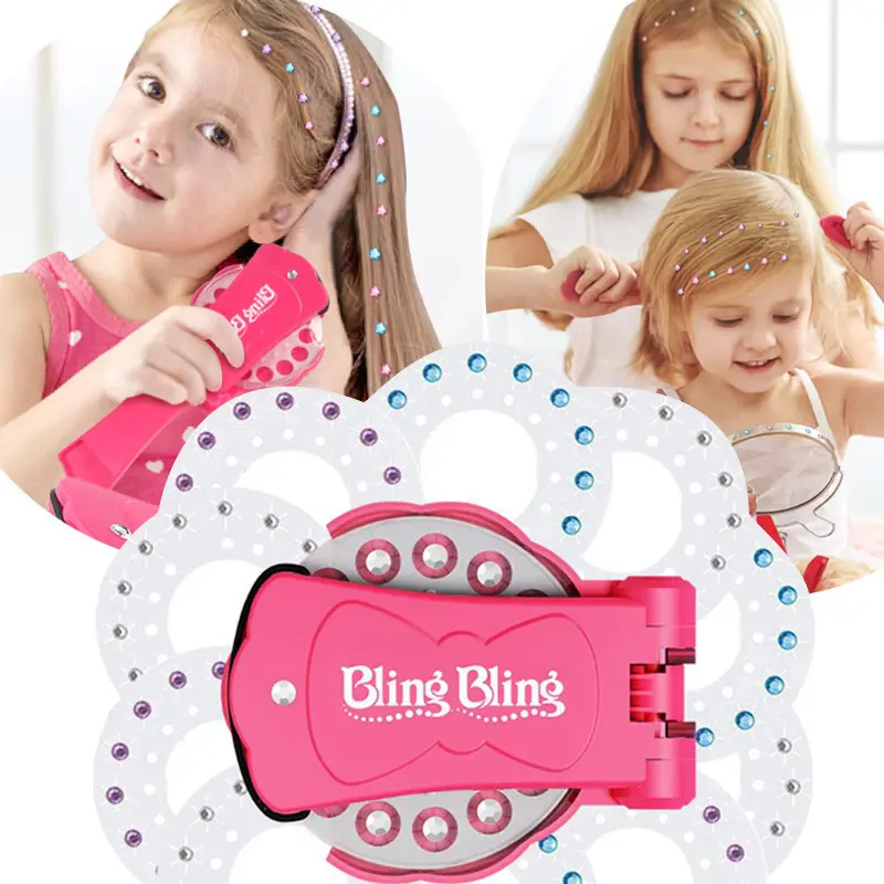 Hair accessory hair styling set Over 100 kinds of colorful glitter and diamonds | No heating required, suitable for all hair types! Ideal birthday gift for girls (for hair/clothing/accessories)