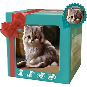 Interactive Robot Cat Cute Gray Realistic Plush Electric Meowing Walking Kitten Toy Kids Birthday Gift Christmas Present Smart Electronic Pet