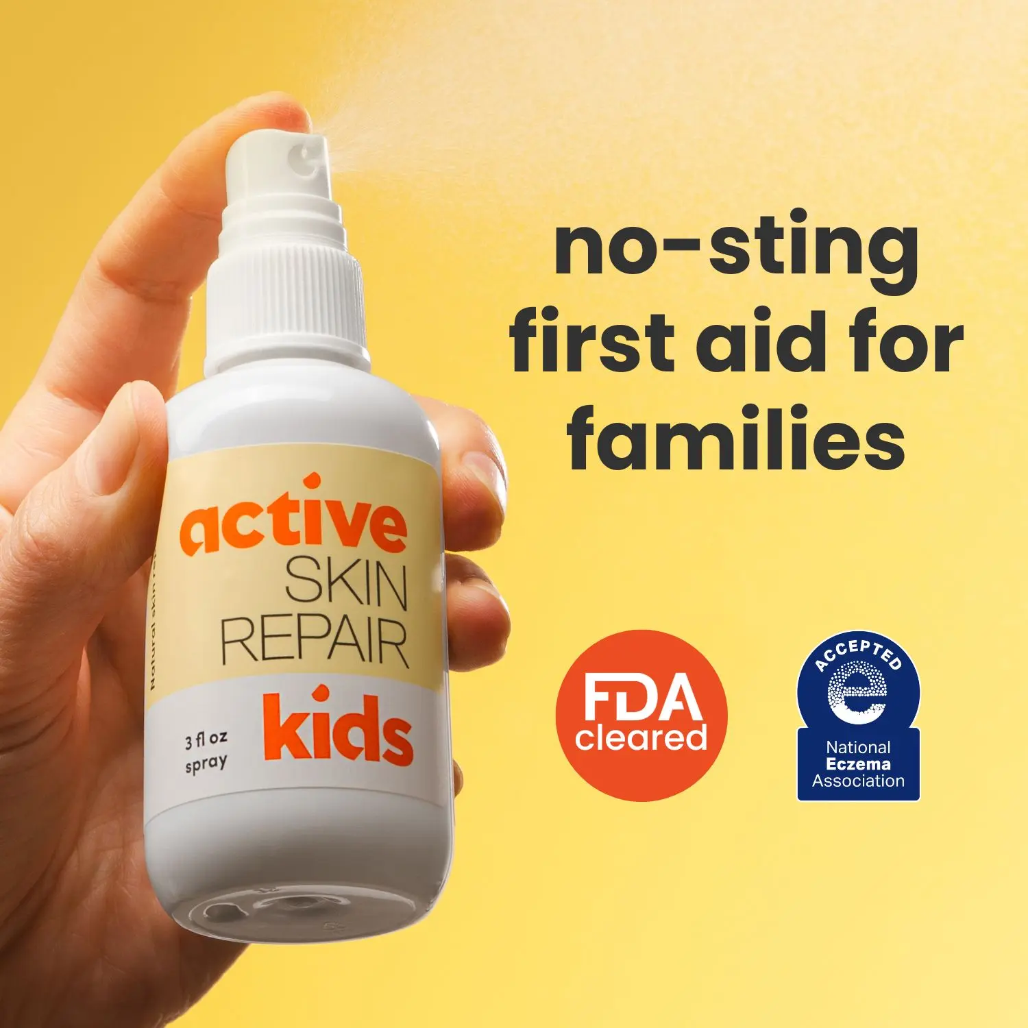 First Aid Spray for Families - Non-Toxic & Natural Antiseptic Formula for Minor Cuts, Wounds, Scrapes, Rashes, Sunburns, and Other Skin Irritations - Sensitive Skin Safe (3oz Spray)
