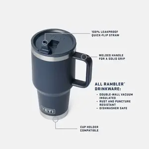 Rambler Travel Mug With Color-Matched Straw Lid