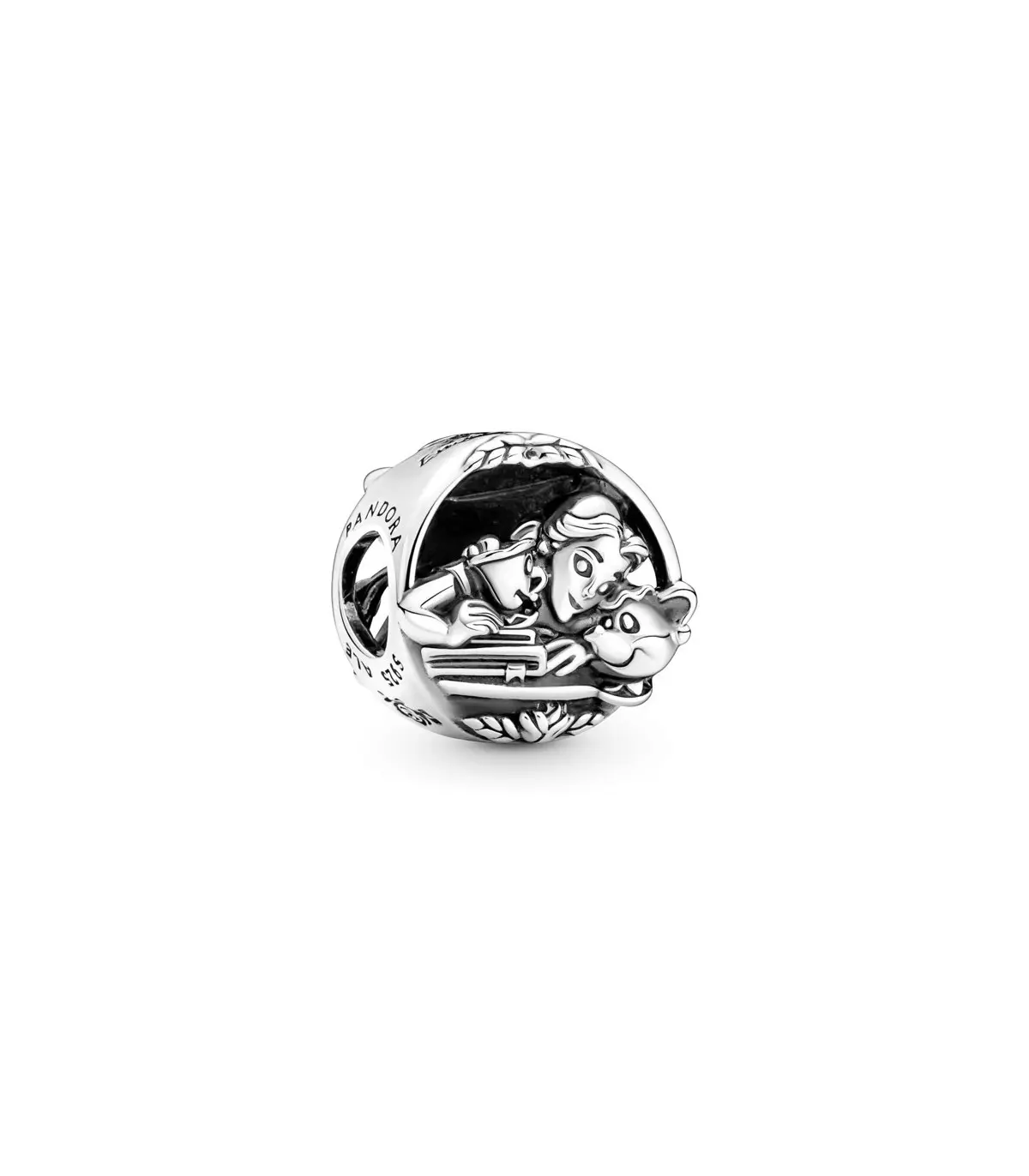 Pandora Disney Beauty and the Beast Sterling Charm & Pendant, Fairy Tale Character Art Collectible, Ideal Gift for Fashion Accessory Enthusiasts (790060C01), Collectibles, Gift Idea, Sterling Charms & Pendants, Sparkle Accents, Classic, Elegant, Unisex, N