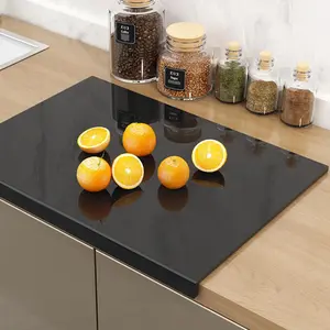 Acrylic Cutting Board with Counter Lip - 60% Thicker, Durable, BPA-Free, Food-Safe, Protects Countertops, Versatile, Easy to Clean, Ideal for Home & Professional Use
