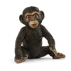 Chimpanzee Cub Decor Ornaments Jungle Adventure Collectible Figurine for Home Decor