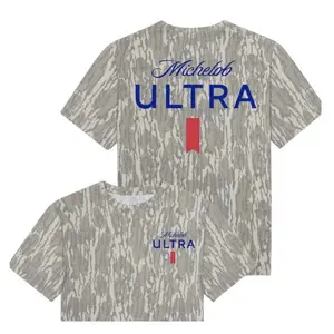Mossy Oak Michelob Ultra Printing Original Bottomland Pattern Tshirt, Michelob Ultra Printing Bottomland Camouflage Camo Tee