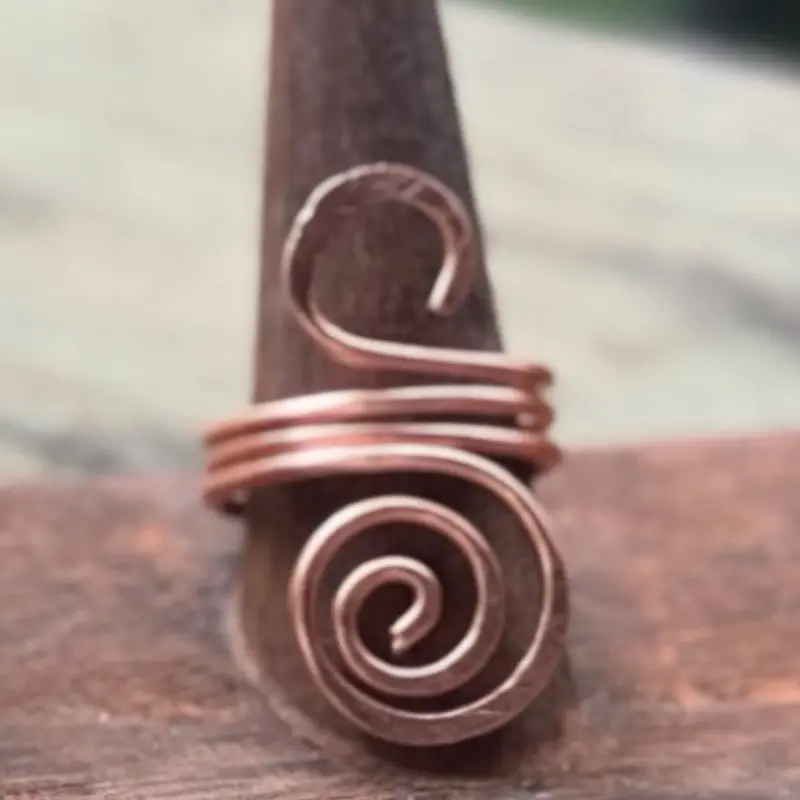 Handmade Hammered Copper Ring 5 (custom size)