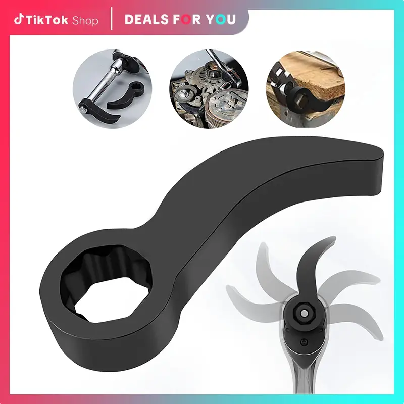 1/2" Drive Pry Bar & Crowbar Adapter Head Kit, Adjustable Angle Design, Ideal for Half Shaft Disassembly & Tight Space Automotive Repair