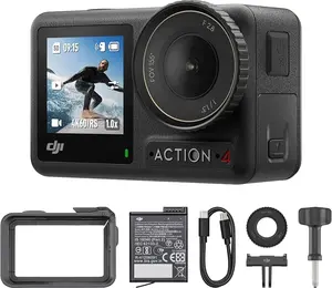 DJI Osmo Action 4 Essential Combo Waterproof Action Camera - 1/1.3" Sensor, 4K Video Capable, Outdoor Adventure Ready