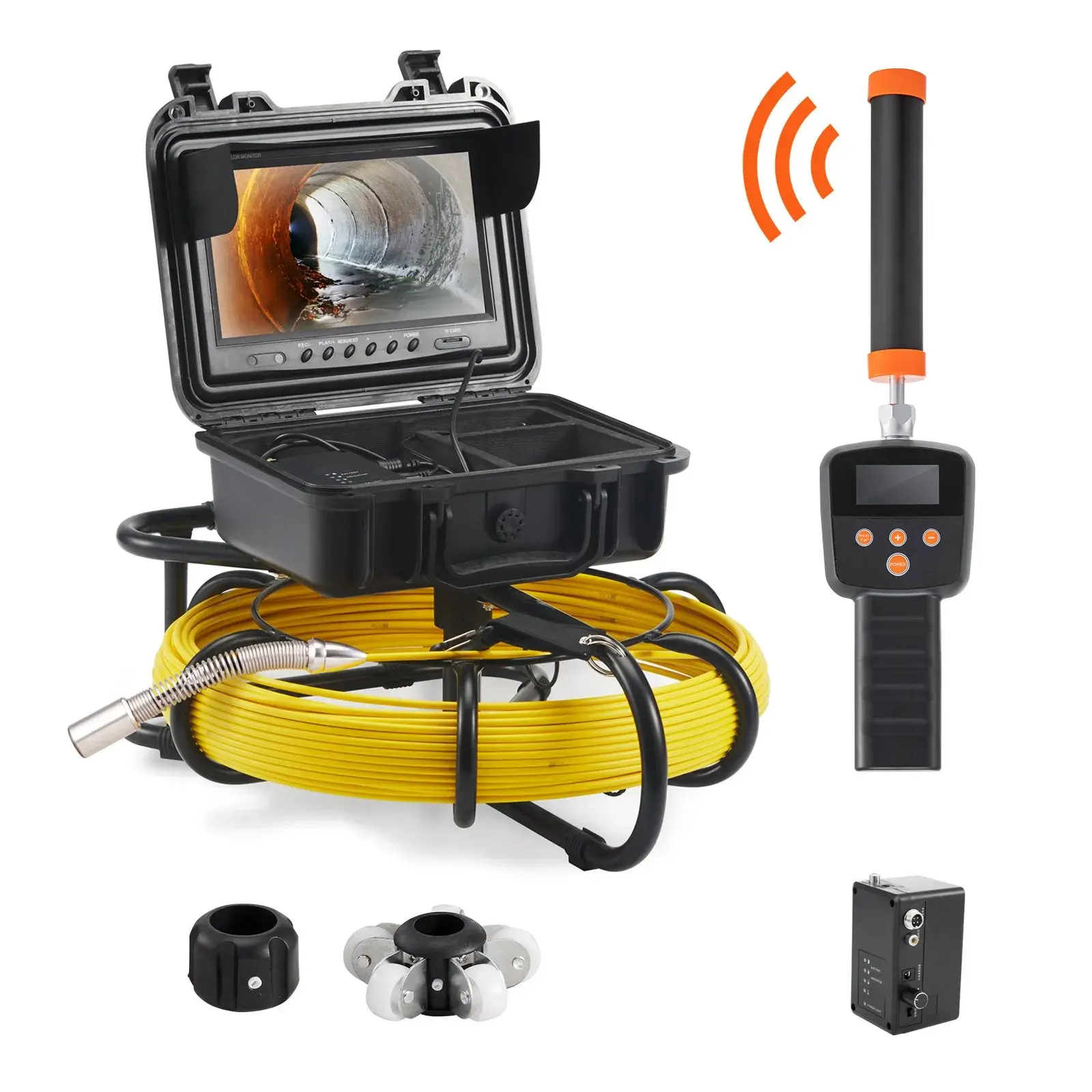 VEVOR Sewer Camera,  Pipeline Inspection Camera with DVR Function, IP68 Camera with 12 Adjustable LEDs, A 16 GB SD Card for Sewer Line, Home, Duct Drain Pipe Plumbing,father'sdaygifts