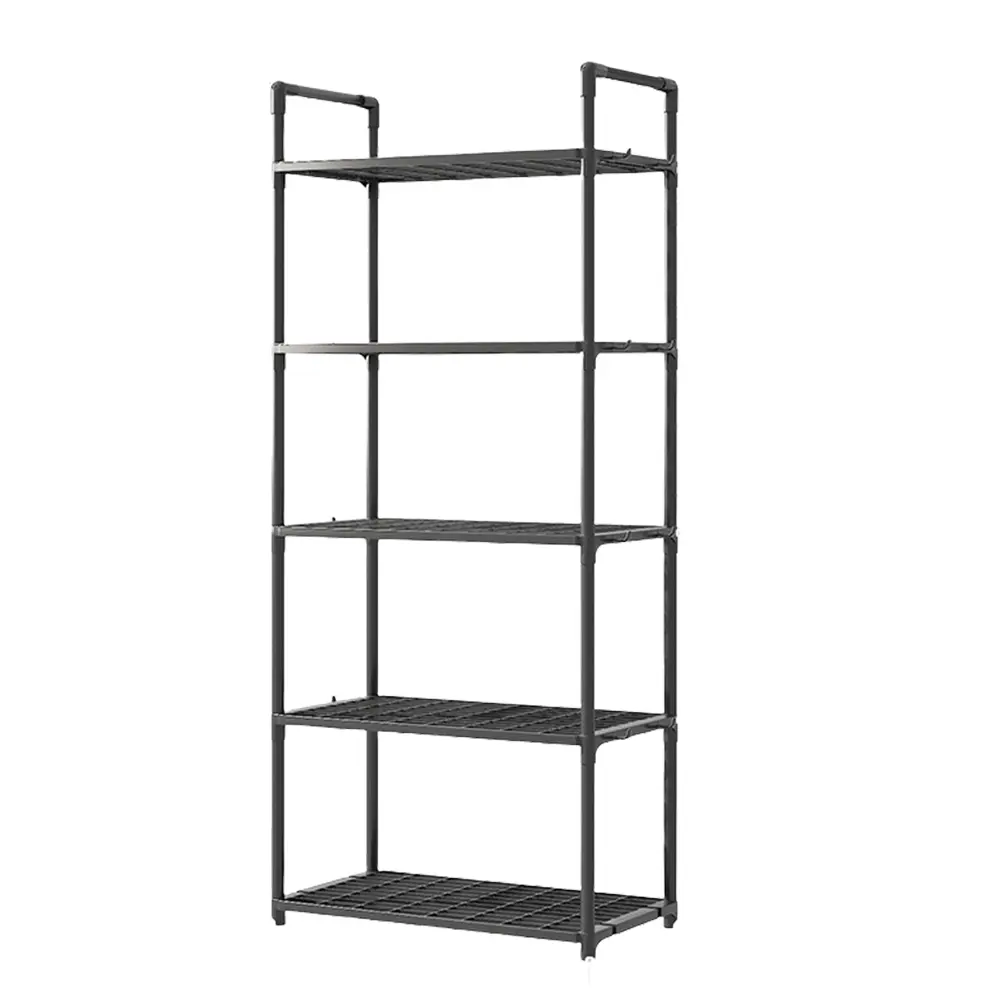 5 Tier Storage Shelves Adjustable Shelving Unit Heavy Duty Standing Shelf 66 Lbs Capacity for Kitchen Pantry Closet Bathroom Laundry Garage