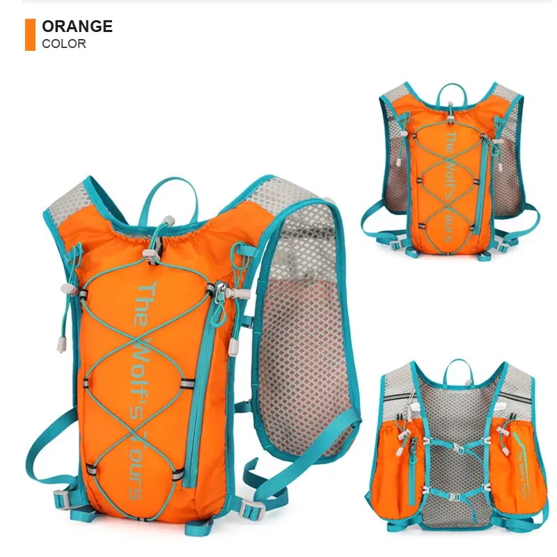 Hydration Hiking Backpack, Fits 1.5L Water Bladder, Lightweight Water-Resistant Vest Pack for Marathon Running, Cycling, Hiking, Trail Running & Outdoor Sports