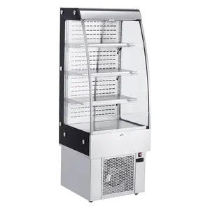 【GARVEE】Commercial Fridge Display Refrigerator, Stainless Steel Door + Tempered Glass 8.8 Cubit Feet Beverage Cooler, Upright Merchandiser with 4 Castors, Customizable Lightbox, 250L