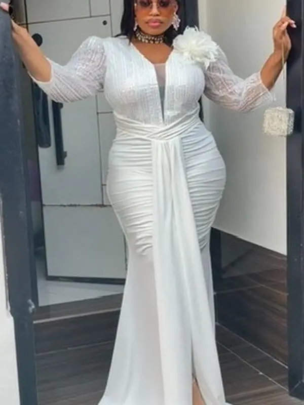 plus size formal white dress - TikTok Shop