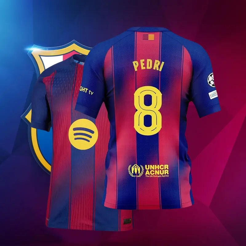 10# Lamine Yamal 25-26 Season Home Short Sleeve Soccer Jersey Fans