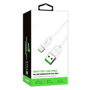 Mighty Wireless Mighty Fast Charging 10FT Lightning Cable White MK21 Heavy Duty USB Cable for Type C Devices Quick Charging