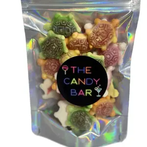 The Candy Bar Jelly Filled Strawberry Turtle Gummies Soft FRESH 1/2lb Snack