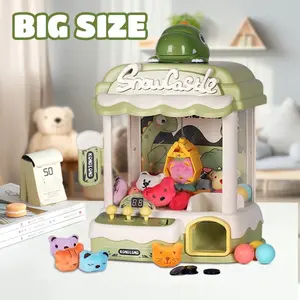 Kids Claw Machine, Mini Vending Machine, Dinosaur Toys for Girls and Boys, Candy Grab Prize Machine with Sound and Multiple Mini Plush Toys, Electronic Arcade Game Indoor Toys for Family Party Birthday Gifts