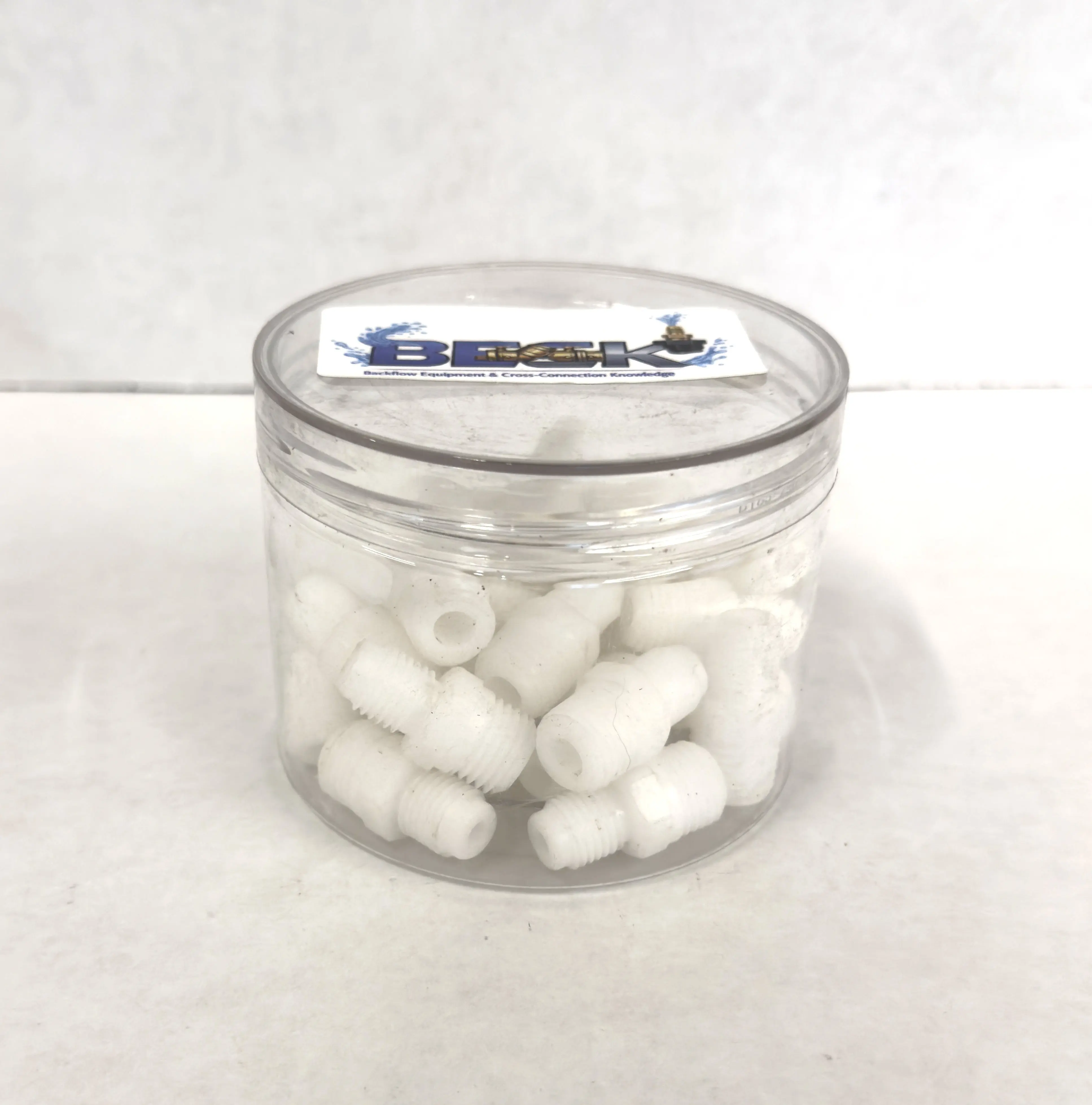 Mr. Bac Flo 1/4 Inch Nylon Backflow Prevention Test Flare Bushings Fittings, White