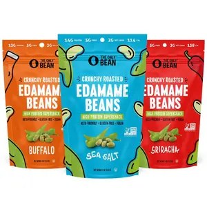 Crunchy Dry Roasted Edamame Beans (Variety Pack), Low Carb Keto Healthy Snacks For Adults and Kids, Low Calorie Snack, Fiber Protein Snacks, Diabetic Snacks, 4 oz (3 Pack)