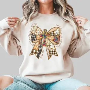 Jesus God Is Within Her Coquette Sweatshirt, She Will Not Fall Sweatshirt Bible Verse Sweatshirt, Jesus Faith SweatGraphic Tee Women Fall Shirt