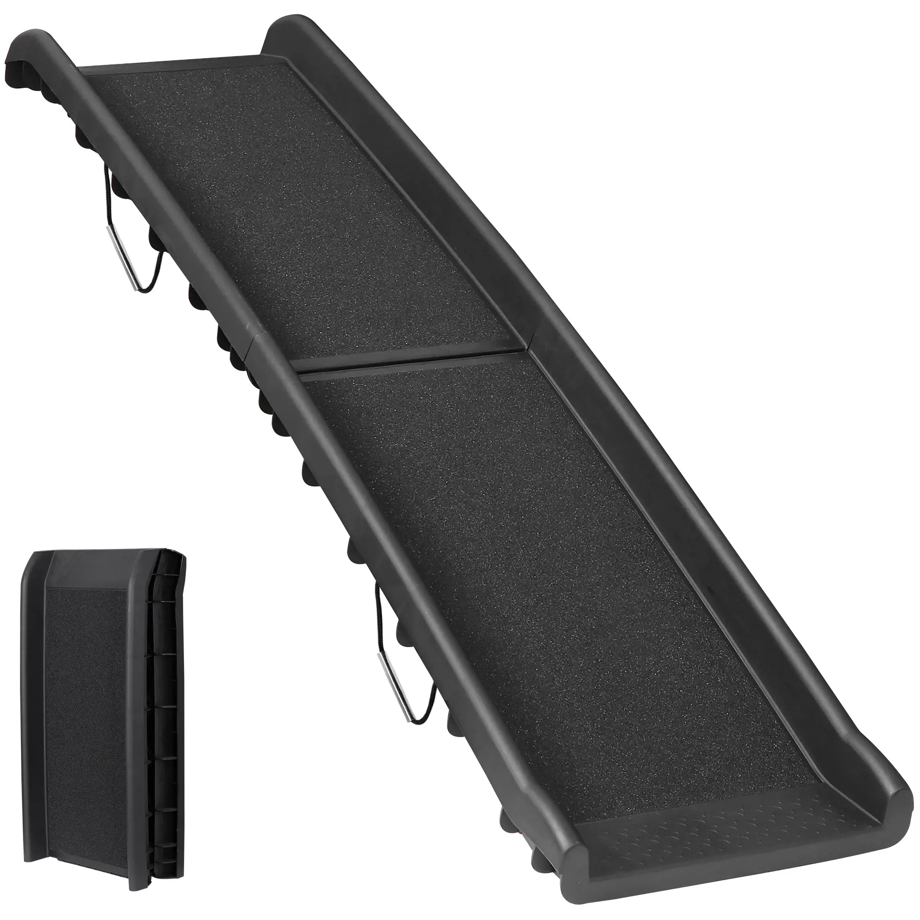 Segawe 61" Bi-fold Plastic Pet Ramp, Portable Dog & Cat Ramp, 10 lbs, 61"l x 15.7"w x 5.5"h, Made for Car, Truck & SUV Boarding