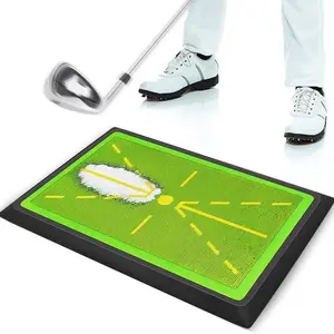 Golf Practice Mat for Various Skill Levels, Golf Hitting Swing Path Mats Feedback with Non-Slip Rubber Backing, Swing Training Accessories, Golf Accessory