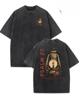 Vintage Style T-Shirt, Distressed Reversible Print Tee, Men's Retro Urban Faded