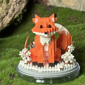 500+ Piece Micro-Particle STEM Construction Building Blocks Set, Cute Animal Series 3D Model, Home Decor, Desktop Ornament, Holiday Gift