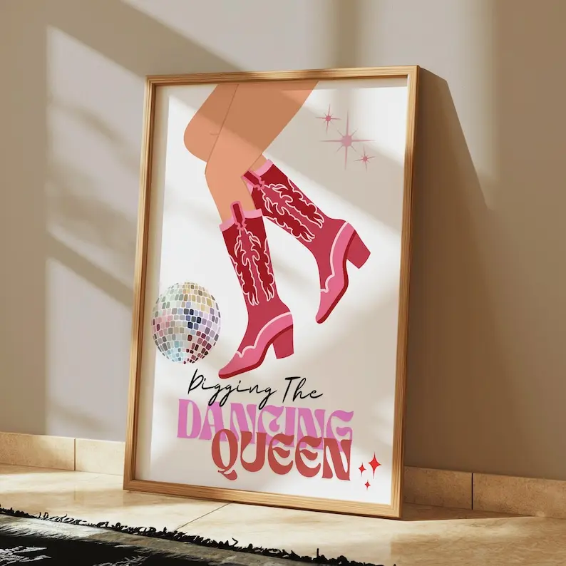 ABBA Dancing Queen Print | Wall Art | Living Room/ Bedroom/Kitchen