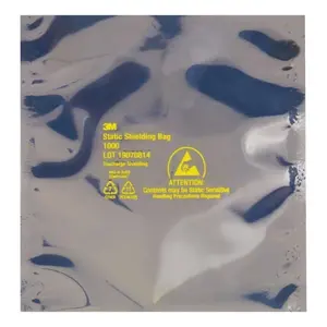 Box Partners STC181 Transparent 14" W x 14" L 3.1 Mil Open End Static Shielding Bags, Date Coded, Durable Faraday Cage Effect Case of 100