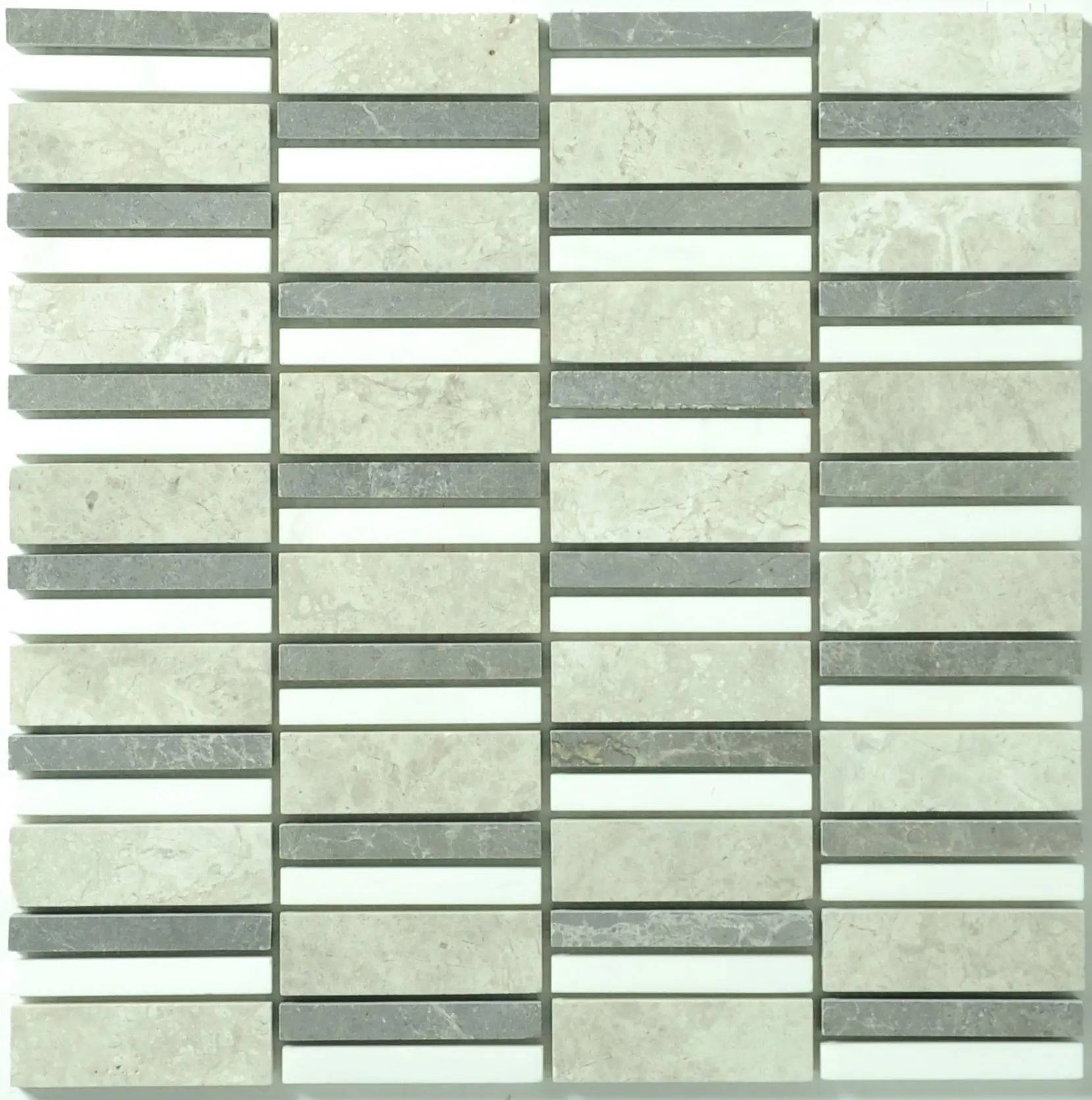 Marina Linear Mosaic Marble Honed Mosaic Tile