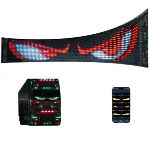 LED Light Signs for Car Smart APP Programmable Flexible LED Sign Blue Tooth APP Control Custom Text Patterns, Animations Display,eyes light for car,rear window display,wireless remote control,store sign,bright advertising,led panel