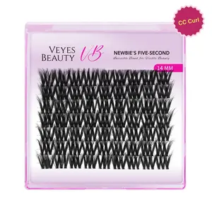 VEYESBEAUTY VB-Muse Single Length Cluster Lash invisibleBand Wispy Lightweight Softness Weightless MakeupEyelash Extensions