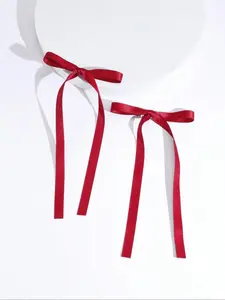 Cute Bowknot Design Hair Clips with Ribbon Streamers, Playful Hair Clips, Sweet Girl Hair Accessories, Fashion Hair Accessories for Women & Girls, Super Cute Clips, Hair Decor