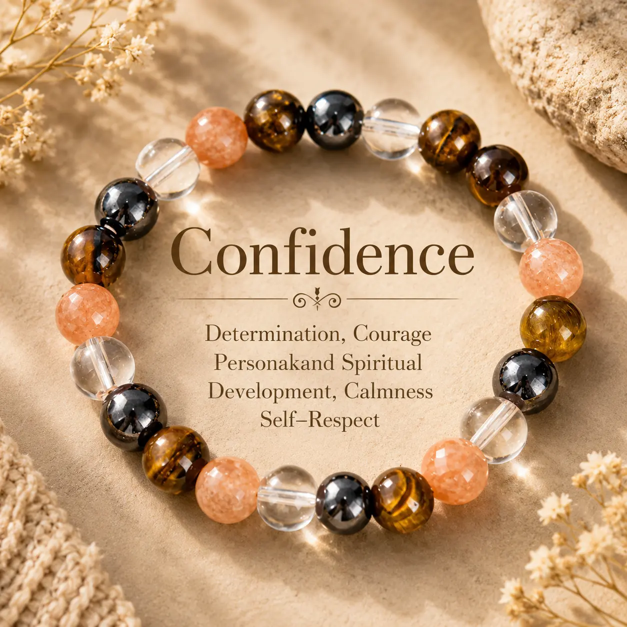 1PC Solar Plexus Chakra Healing Crystals Beads Band With Tiger Eye For Stress Relief Bracelet, Men And Women's Confidence And Self-Esteem Jewelry Gift - Homeopathic Solid Format summerwins