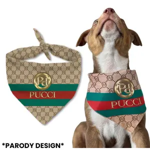 Fun Dog Bandana Parody Pet Accessory Green