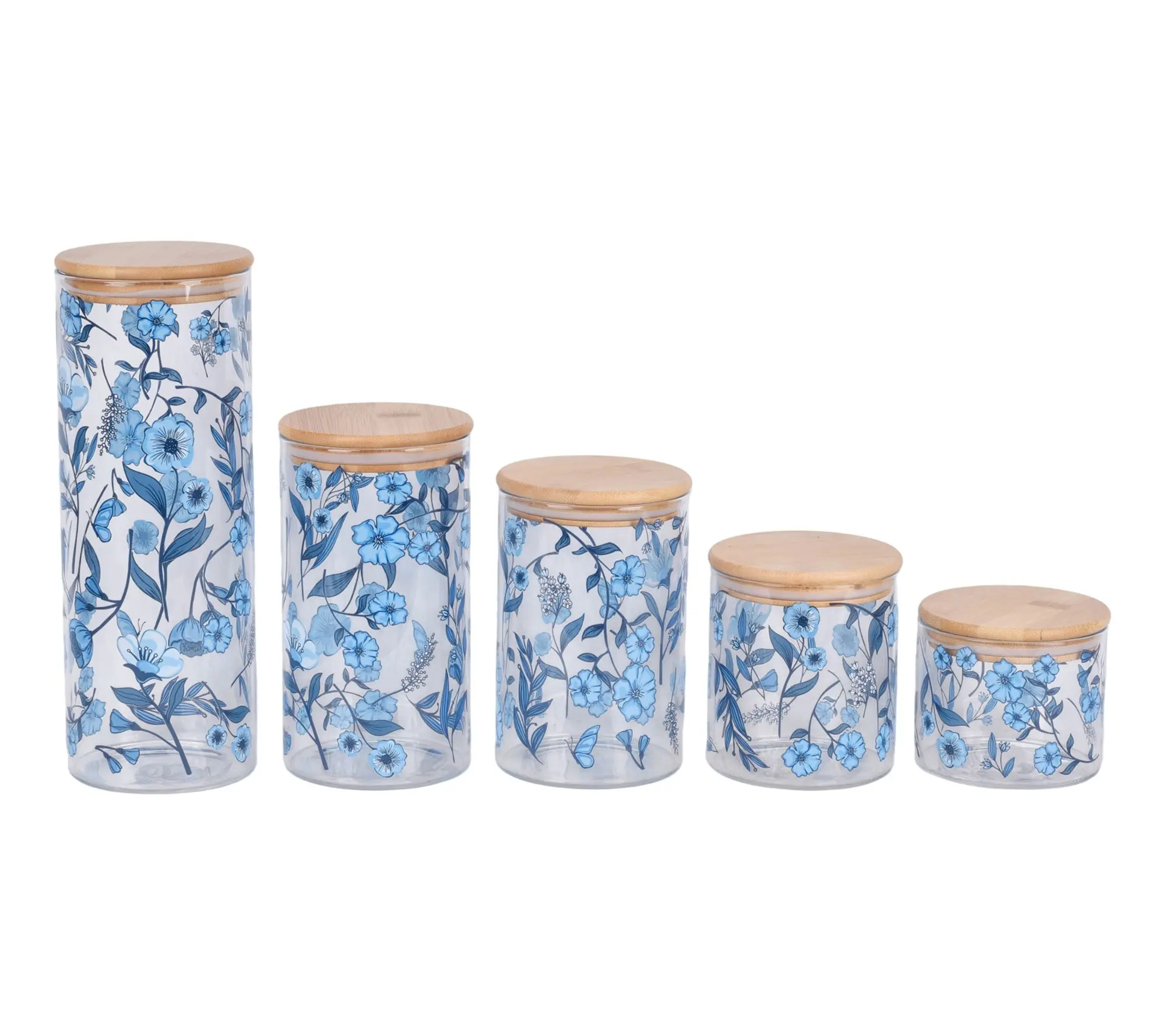 Temp-tations Borosilicate Glass Food Containers with Bamboo Lids Temp-tations Borosilicate Glass Food Containers with Bamboo Lids