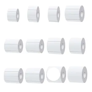 Square Sticker Roll, Self-Adhesive, Various Sizes 40x30mm/50x80mm/40x60mm, Compatible with M110/m200/m120/m220/p50, Home Storage, Adhesive Stickers