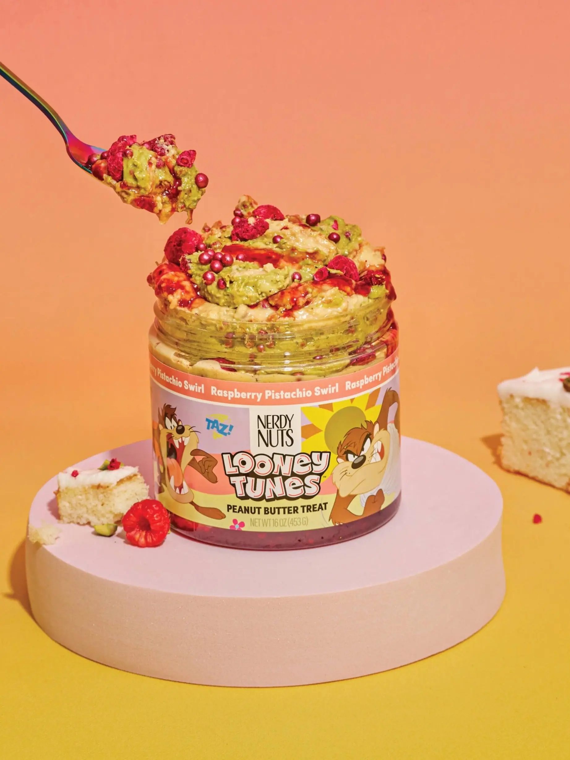 Raspberry Pistachio Swirl Peanut Butter Treat Raspberry Pistachio Swirl Peanut Butter Treat