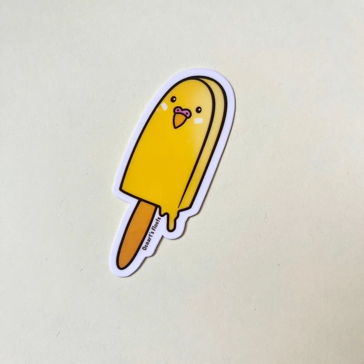 Budgie Parakeet Popsicle Sticker, vinyl waterproof weatherproof water bottle laptop journal decor decorative glossy sticker, cute funny foodie dessert budgie Parakeet parrot bird popsicle sticker