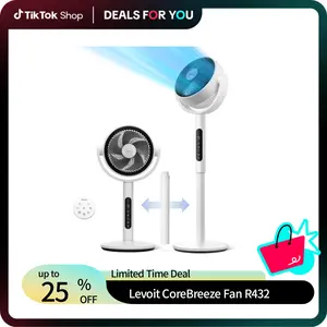LEVOIT Corebreeze R432 Standing Oscillating Circulator Fan for Home - 9-Speed DC Motor, 908CFM Airflow, 82ft Range, 20dB Silent Operation, Remote, Sensor Timer, Pedestal & Tabletop Modes, Portable, DealsForYouDays