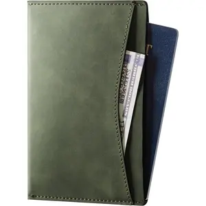 Passport Cover Ultra Slim Design Leather Passport Sleeve RFID Blocking with 2 Card Slots, Anti- Travel Essentials
