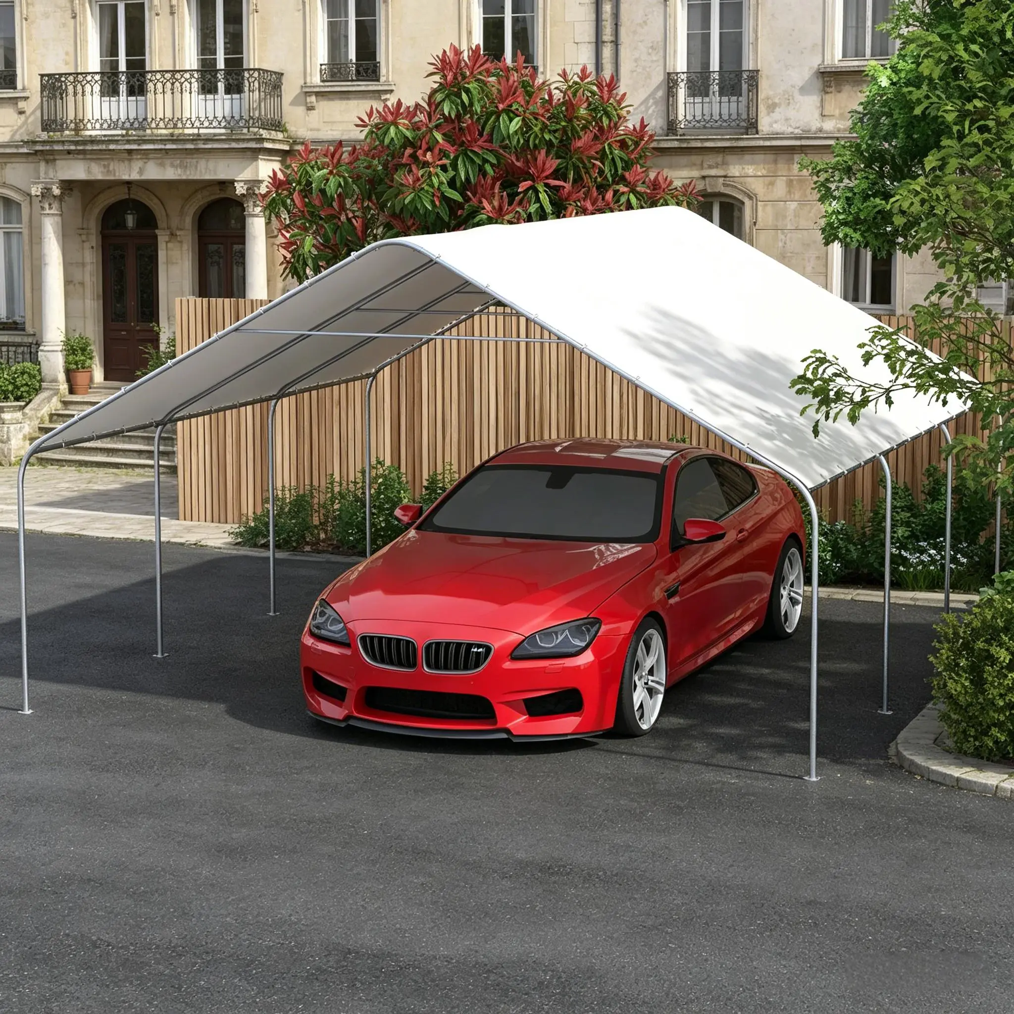 Extra Large Heavy-Duty Car Canopy with Galvanized Steel Frame – Weather-Resistant Portable Garage for Vehicle Storage and Outdoor Events