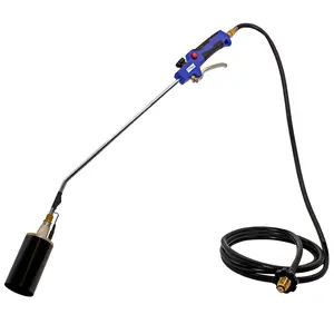 Flame King Propane Torch Kit Heavy Duty Weed Burner, 340,000 BTU with Battery Operated Igniter (Self Igniting), with 10-Ft Hose Regulator Assembly