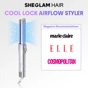 【BOGO SALE】SHEGLAM HAIR Cool Lock Airflow Styler-Straightener and Curling Iron 2 in 1 360° Cool Air 1" 25 MM Instant Straightening-#Summervibes summerwins