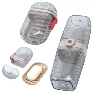 2Pcs/Set Portable Soap Holder with Lid,Travel Soap Container,Bar Soap Case Ideal for Shower,Bathroom,Camping,Traveling,Gym,New Year Gifts,Hand Tools Kits