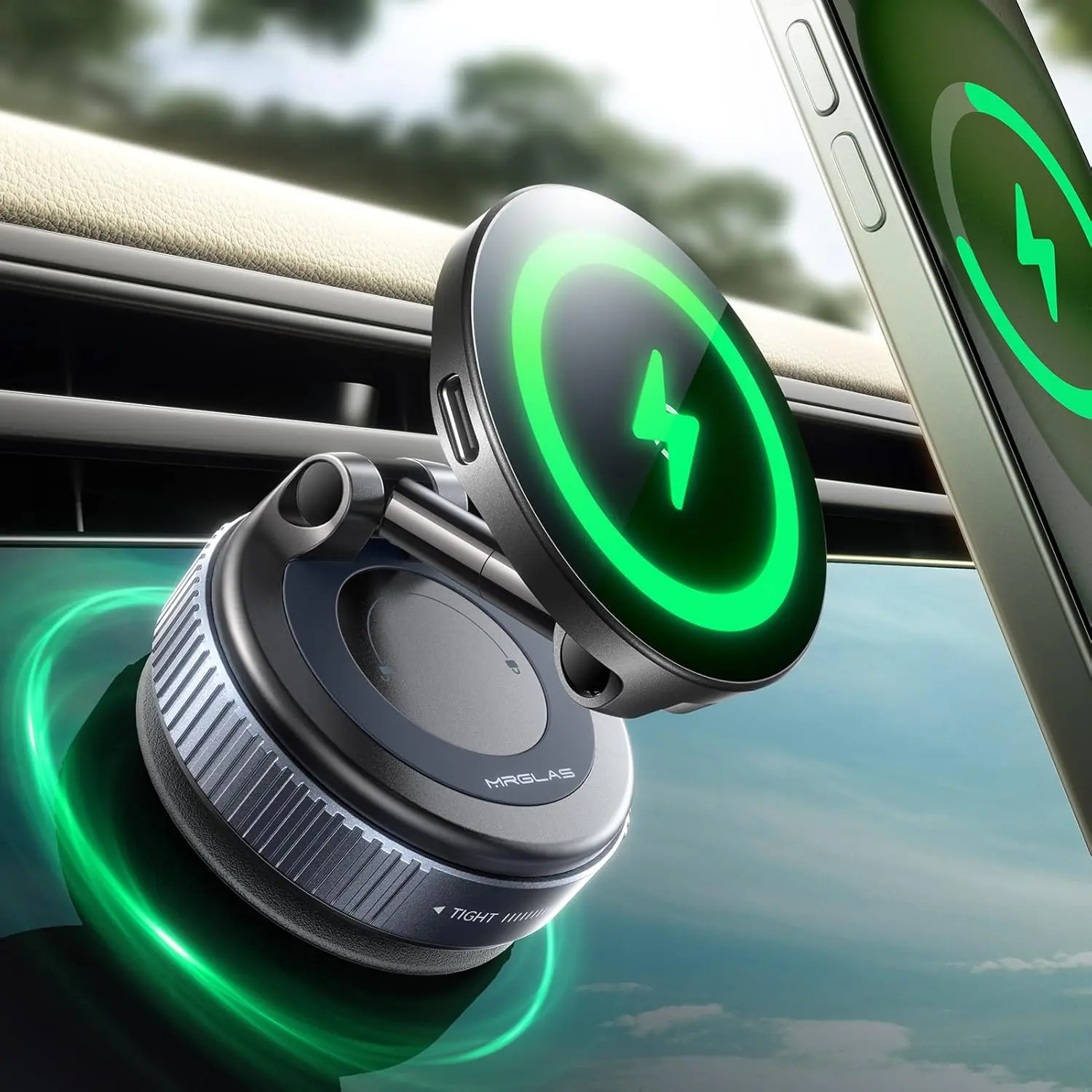 2026 Upgraded MagSafe Magnetic Car Phone Charger & Holder, 15W Fast Charging (11 to 20.99 W 15W Power), Strong Suction Hands-Free Mount for iPhone 17,16,15,14 Pro Max,13,12, Car Accessories for Hands-Free Driving, Iphone 16