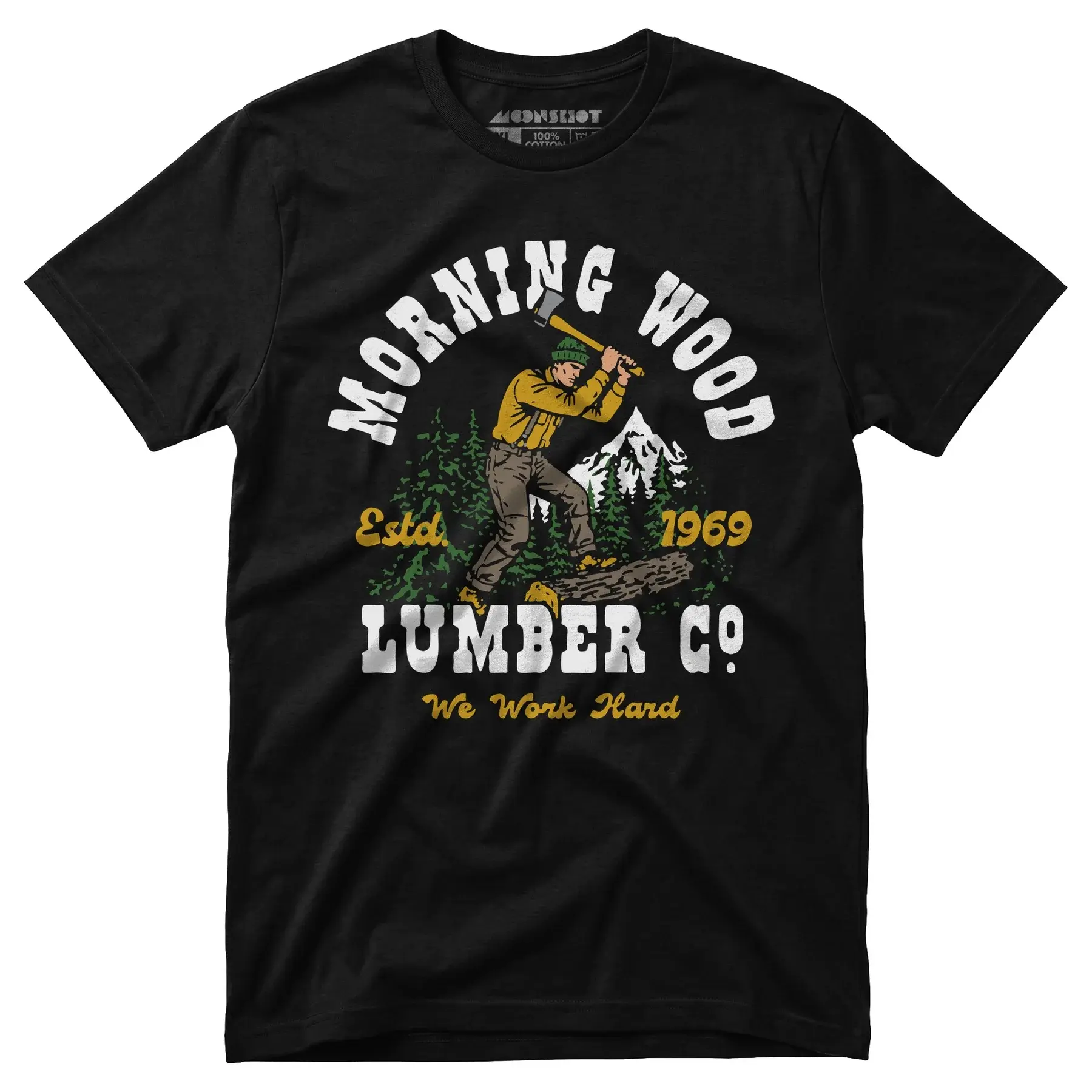 Morning Wood Lumber Company V2 Unisex T-Shirt, Funny Lumberjack Graphic Tee, Woodworking Humor Shirt, Casual Unisex Top, Gift