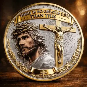 Resurrection Coin Set, Collectible Religious Memorial Coins, Ideal Gift for Christians, Church History Souvenir, Easter Present