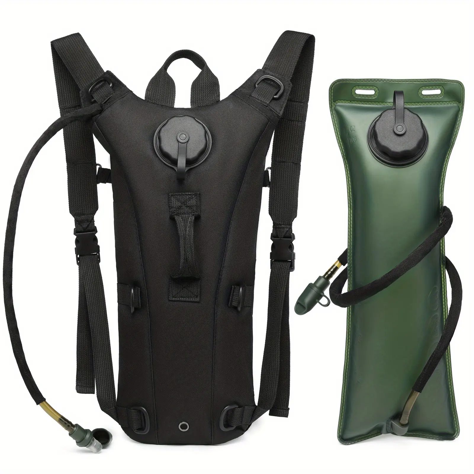101.44 oz [3L] water bladder, water bag, unisex outdoor tactical hydration backpack, lightweight, practical, water storage duffel bag-suitable for hiking, running, cycling, rock climbing, camping multi-purpose, holiday gifts